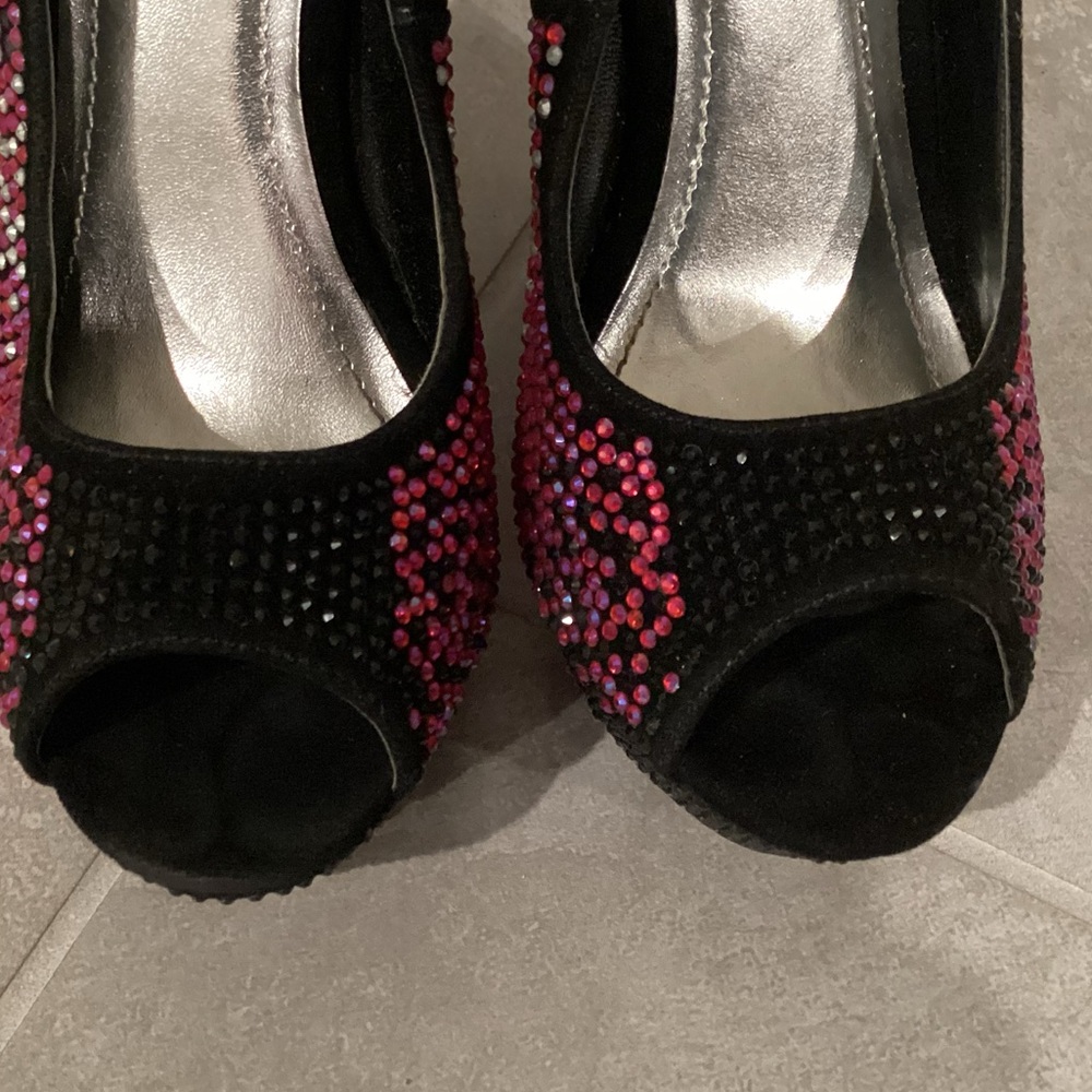 Alba Rhinestone Woman’s Wedges - Picture 7 of 10